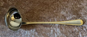 Schöpflöffel / Suppenkelle, Edelstahl,  23/24 Karat Hartvergoldet am Griff (947) - Bild 1 von 4