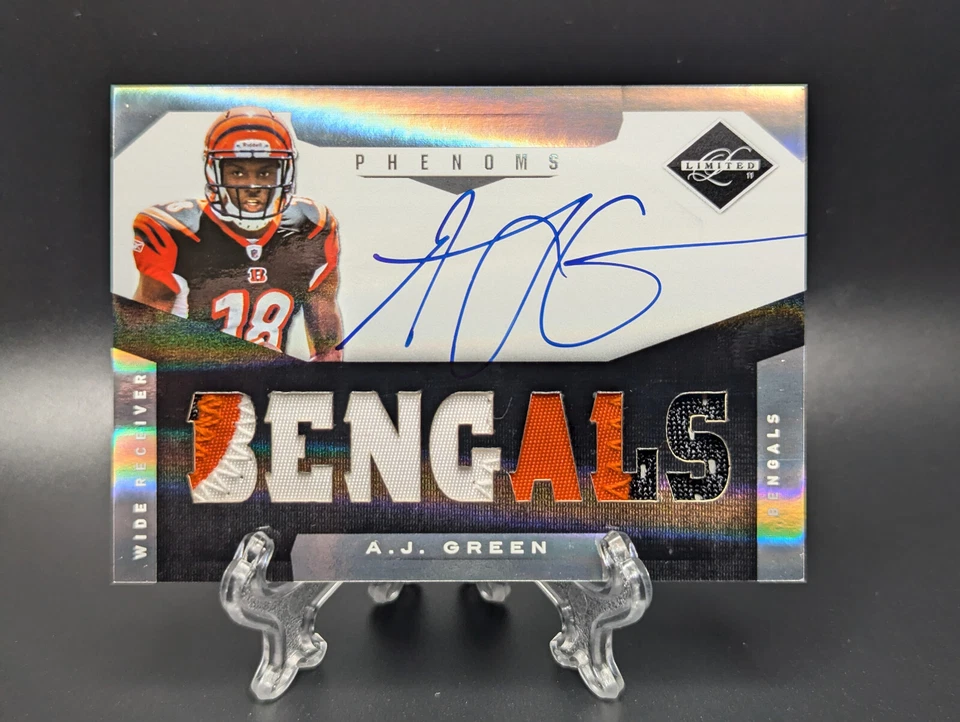 2011 Leaf Limited - AJ Green RPA Rookie Patch Autograph /199 - 3 Color Patch - Image 1 of 1