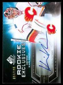 2010-11 SP Game Used Rookie Exclusives AUTO  #REHK Henrik Karlsson /100 - NM-MT