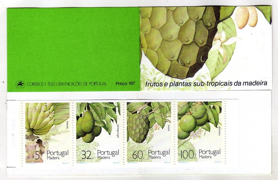 Madeira Booklet sc#142b (1990) Sub-Tropical Fruits and Plants MNH** - Image 1 of 1