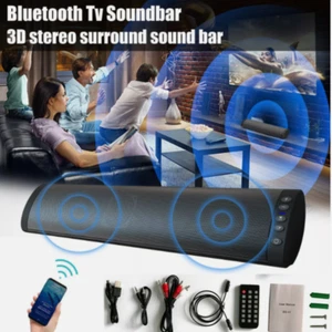 Wireless Bluetooth 5.0 TV Sound Bar Home Theater Wall Mount Subwoofer Soundbar - Picture 1 of 19