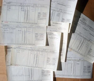 Lot of 8 Vtg Heathkit Daystrom Invoices 1959 - 1964 Heath Company Ephemera - Picture 1 of 3