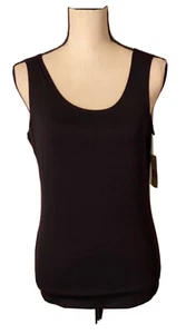Kim Rogers Tank Top Black Sleeveless Nylon Casual Stretch Size S Small. WB12 - Picture 1 of 8