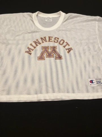 Minnesota Golden Gophers Champion Mesh 1/2 Shirt Football Jersey Size XXLarge Cover