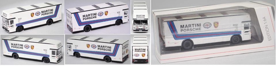 Schuco 452038000 Mercedes-Benz O 317 K Renntransporter MARTINI RACING / PORSCHE - Bild 1 von 1