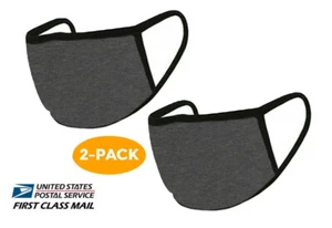 New Washable Reusable Face Mask,2 Pack Mouth Mask Cover Kids and Adults DarkGrey - Picture 1 of 1