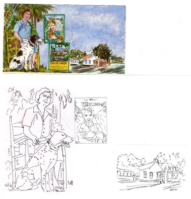 #4223 Marjorie Kinnan Rawlings 2007 Doris Gold Original Art & Production Materia - Image 1 of 3