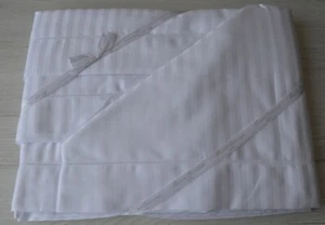 COMPLETO LENZUOLA CON ORLO A GIORNO BIANCO RIGATO ART RASO MAJOR - Foto 1 di 3