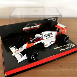 Minichamps 1/43 McLaren MP 4/5 Honda V10 Alain Prost Champion du Monde 1989 RARE - Imagen 1 de 5