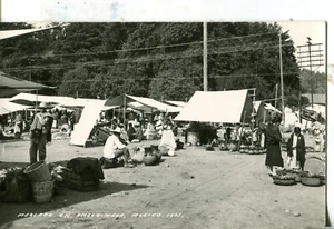 Messico Amecameca - Mercato degli agricoltori del Mercado 1950 vera foto cartolina - Foto 1 di 3