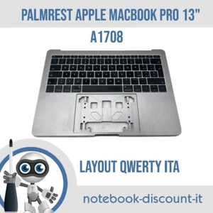 APPLE PALMREST Space Grey für MacBook Pro 13" A1708 ITALIENISCHE TASTATUR QWERTY - Bild 1 von 6