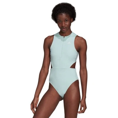 adidas Leotard. Original's. Training Bodysuit with cut out. Large UK 16. RRP £60 - Image 1 of 4