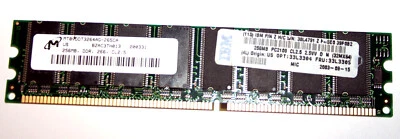 256 MB DDR RAM 184-pin PC-2100U non-ECC  'Micron MT8VDDT3264AG-265CA' - Photo 1/2