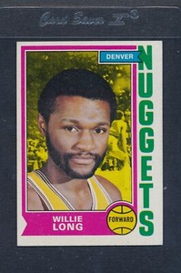 1974/75 Topps #202 Willie Long Nuggets EX/MT *1482