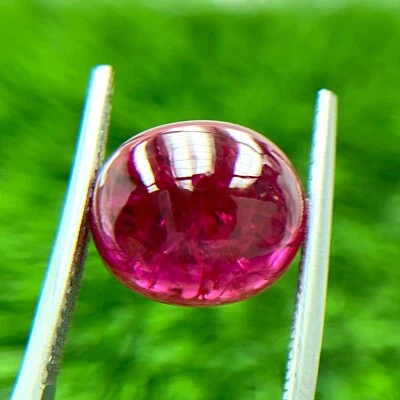 BLOOD RED 13 CT RUBY CHATHUM CORUNDUM OVAL CABOCHON LAB CREATED LOOSE GEMSTONE - Image 1 of 3