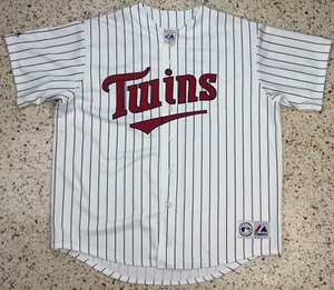 Majestic Vintage Minnesota Twins #33 Justin Morneau gestreiftes Baseball Trikot Größe XXL - Bild 1 von 11