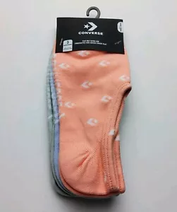 Calcetines ultra bajos de punto plano Converse para mujer 3 pares talla 4-10 - Imagen 1 de 4
