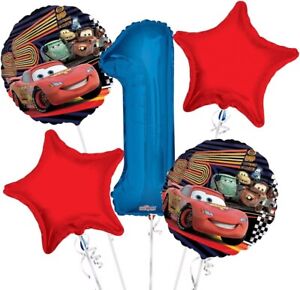 Disney Cars Party Supplies Balloon Bouquet for 1st Birthday