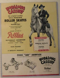 Manubrio originale Hopalong Cassidy pattini a rullo bifacciali negozio - Foto 1 di 2