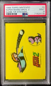 1989 Topps Nintendo Super Mario Bros 2 Game Tip Stickers #4 Graded PSA 9