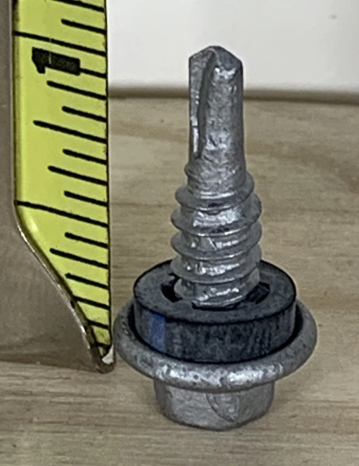 Atlas 1/4x7/8”-5/16 hexagonal 240ct con arandela tornillos de puntada de chapa autoperforantes Foto 1 de 4