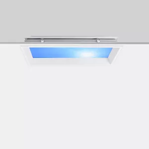 72W Dimmable LED Blue Sky Light Panel Ceiling Lamp Fixture Natural White Remote - Picture 1 of 23
