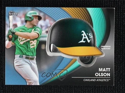 2022 Topps Series 2 Batting Helmet Commemorative Relics Blue Matt Olson #BH-MO - Image 1 of 2