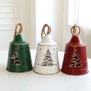 Weihnachtsglocke Windspiel Deko Eisen Basteln klein Ornament zum Baumbehang - Bild 1 von 25