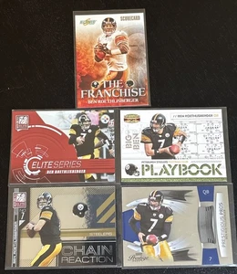 (5) LOTE DE TARJETAS NUMERADAS INSERTADAS BEN ROETHLISBERGER /999/1000/250 STEELERS - Imagen 1 de 2