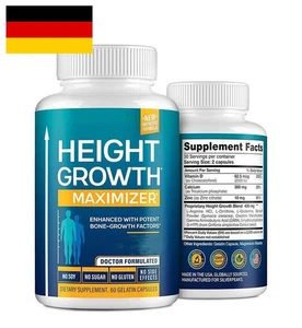 Height Growth Diet, Natural Height Bone Strength Growth Capsules with Calcium DE - Bild 1 von 7