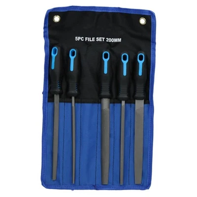 Engineers Metal File Set With Soft Rubber Handles 5pc AT793 - Image 1 of 4
