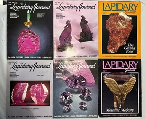 Lot of 6 - 1984 1987 Lapidary Journal. Gen Cutters Collectors Jewelers Magazine - Picture 1 of 13