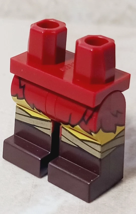 New LEGO Cave Woman  Caveman Legs Fur Britches Loincloth Dark Red Straps Boots - Image 1 of 2