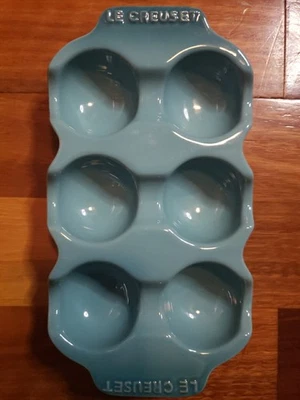 LE CREUSET Egg Tray Holder Crate Stoneware BLUEish* 6ct - Image 1 of 4