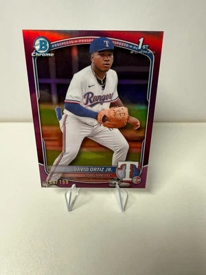 David Ortiz Jr. 2025 Bowman cromo primer refractor fucsia /199 #BCP-29 Foto 1 de 3