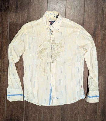 English Laundry - Camisa bordada con botones - Para hombre mediana - Marfil Foto 1 de 4
