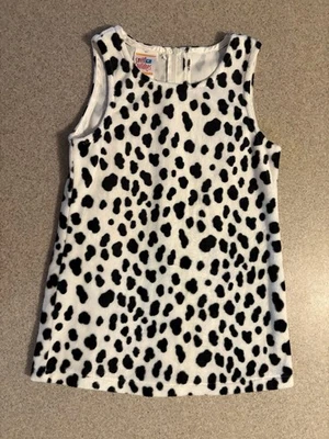 Y2k Sweet Potatoes Faux Fur Dalmatian Print Dress Size 4T - Image 1 of 3