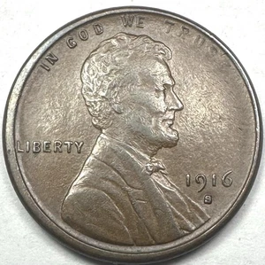 1916-S LINCOLN WHEAT CENT PENNY XF/AU FULL WHEAT LINES CIRCULATED ORIGINAL! - Picture 1 of 2
