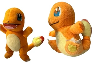 Pokemon Charmander Plush Set of 2 Small 5.25’ and Mini 4.5’ Preowned See Picture - Picture 1 of 19