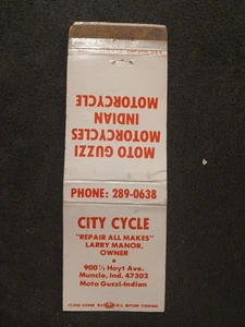 City Cycle Muncie, IND Vintage Matchbook Cover - Picture 1 of 2