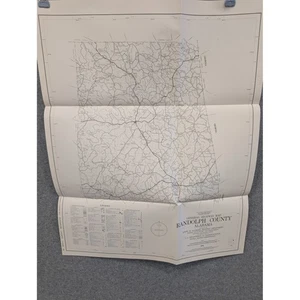 VTG 1974 Randolph County Alabama Highway Map - Pre Lake Wedowee 24" x 18" - Picture 1 of 4