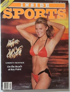 1987 SWIMSUIT ISSUE OF INSIDE SPORTS MISS USA CHRISTY FICHTNER NEWSSTAND EDITION - Picture 1 of 2