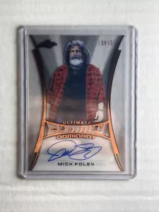2020 Leaf Ultimate Stars Wrestling Clearly Dominant AUTO MICK FOLEY # /25 Card - Picture 1 of 2