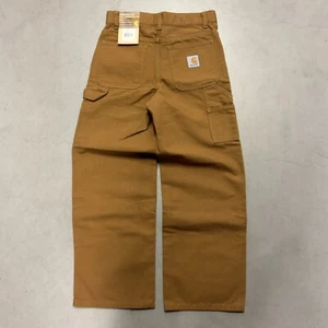 Carhartt Brown Duck Canvas Workwear Carpenter Pants Jeans Boys 10 - Picture 1 of 4