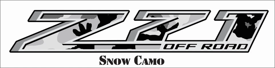Z71 Decal Chevy GMC Snow Camo 4x4 Sierra 1500 2500 3500 - Image 1 of 1