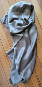 Ralph Lauren Vintage Purple Label Brown Taupe 100% Silk Scarf 36"x32" Rolled Hem - Picture 1 of 10