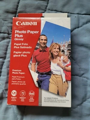 Papel fotográfico Canon Photo Plus brillante 4x6 PP101 50 hojas NUEVO para impresora de inyección de tinta Foto 1 de 3
