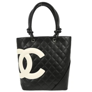 Chanel Black Calfskin Cambon Ligne Tote Handbag 176785 - Picture 1 of 11