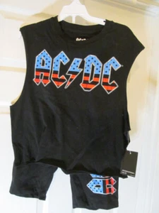 AC/DC Youth Sleeveless Shirt and Shorts Set, Sizes S or XL - Picture 1 of 6