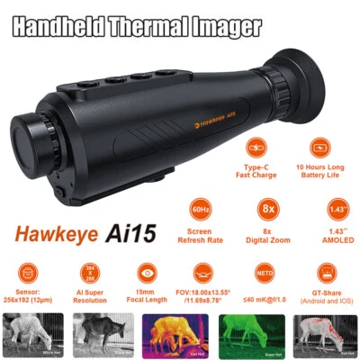 GTGUARD AI15 384x288 Thermal Monocular Pocket Portable Thermal Scope for Hunting - Image 1 of 4